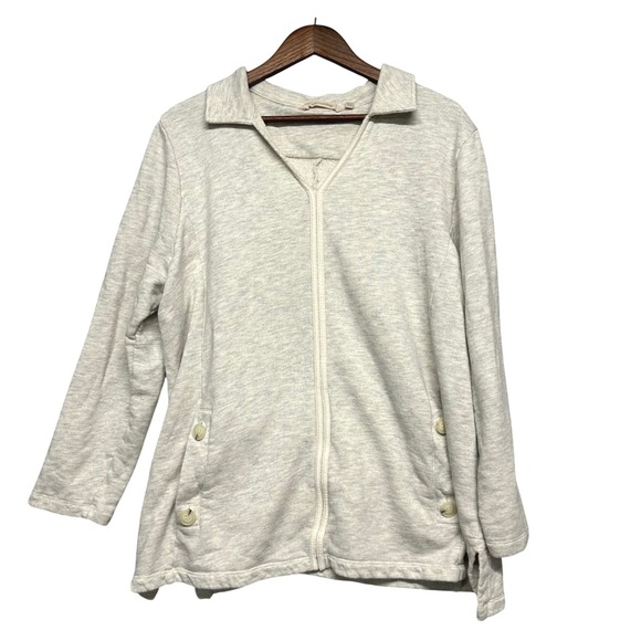 Soft Surroundings Tops - Soft Surroundings Womens Plus Size 3X Sweatshirt Neutral Minimalist Lounge Beige